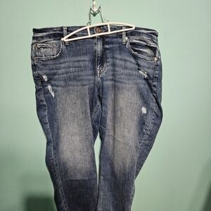 Stylish Distressed Blue Boyfriend Jeans